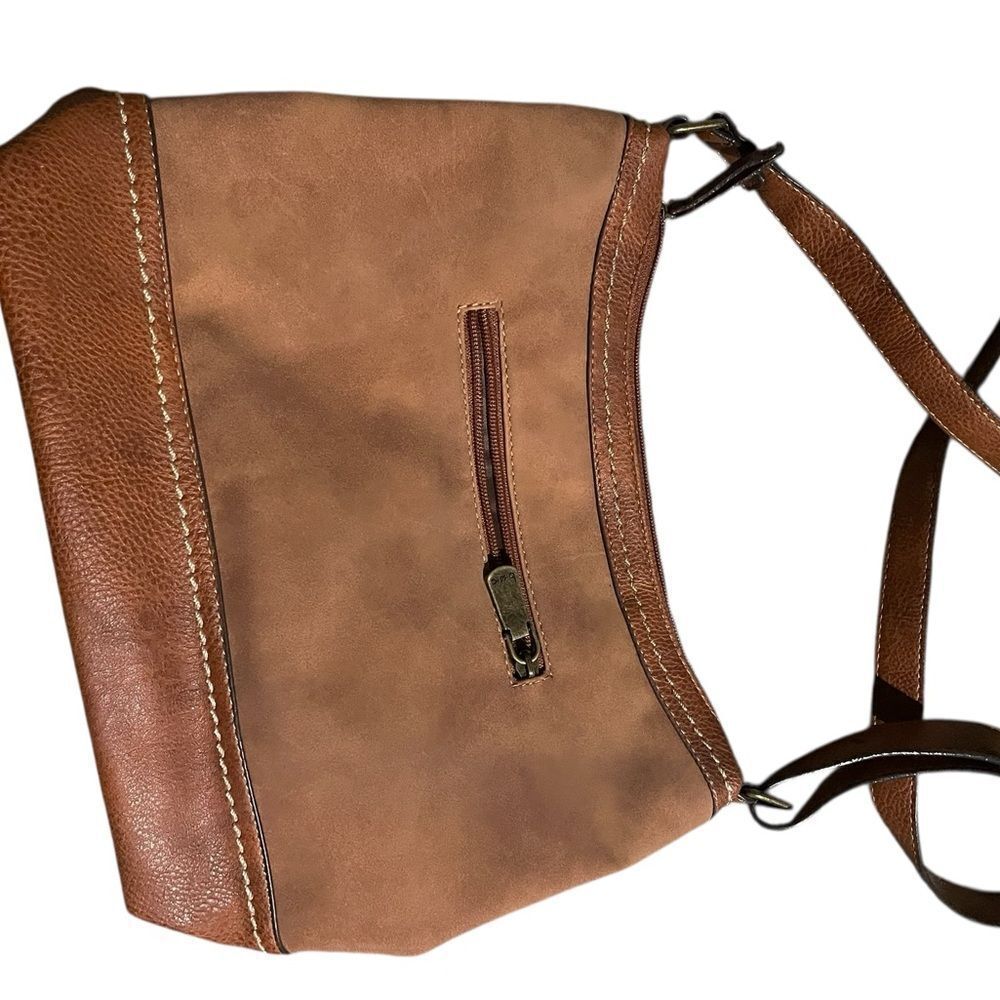 BOC Brown Leather Crossbody Bag 12 x 8 excellent condition see pics